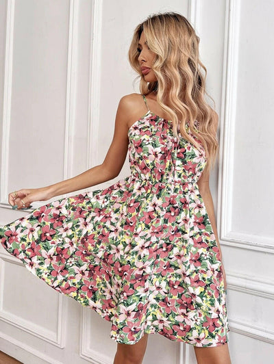 Floral Print Suspender Dress: Summer Style Essential