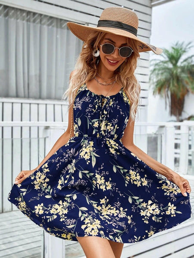 Floral Print Suspender Dress: Summer Style Essential