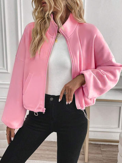 Plus Size Women's Jacket Simple Casual Sweatshirt