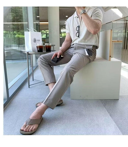 Men's Casual Style Solid Color Half Sleeve Shirt