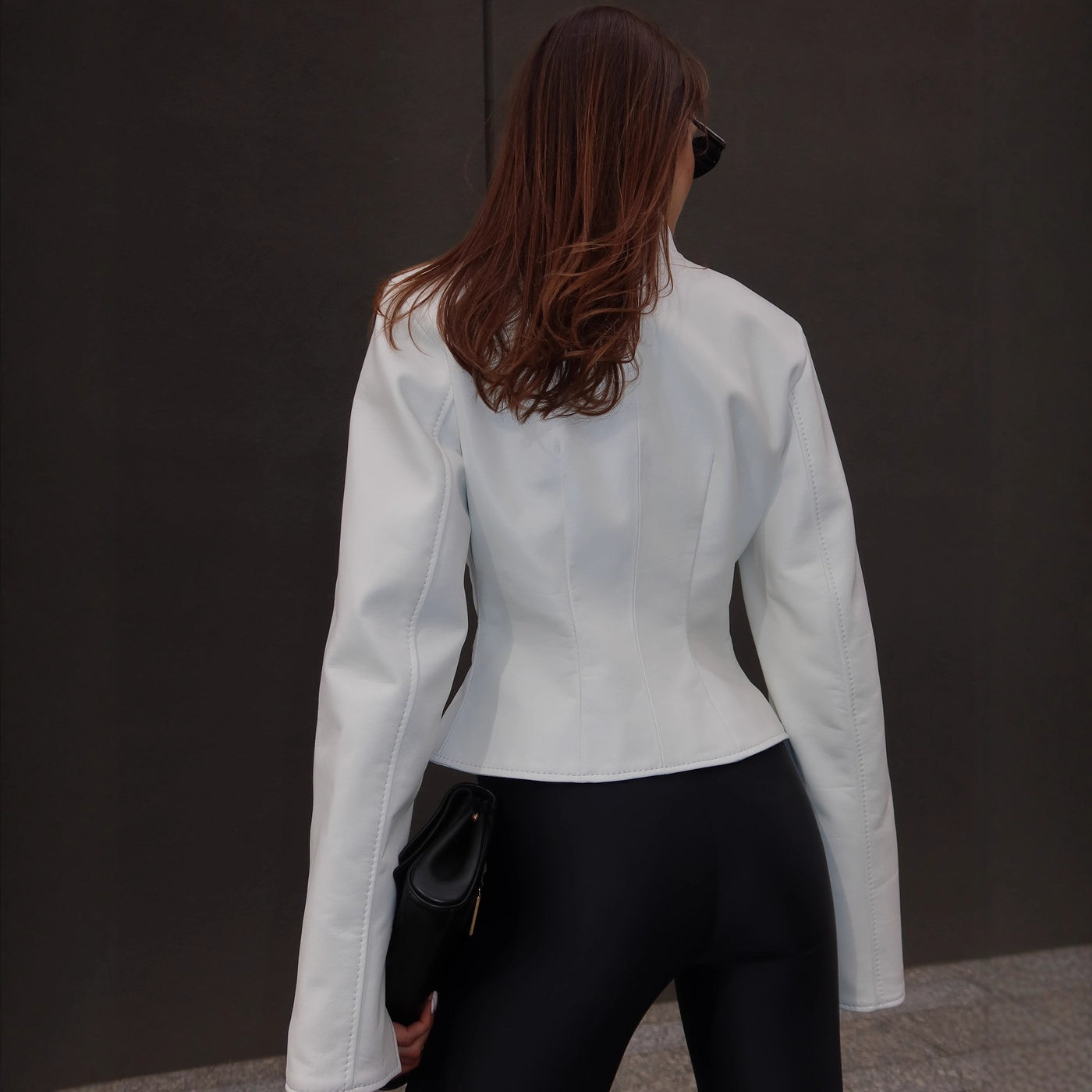 Long Sleeve Solid Color Slim Fit Short Women