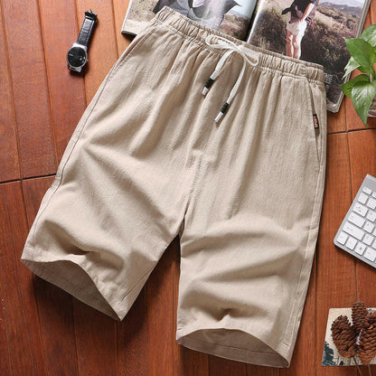 Casual Cotton Five-point Pants Solid Color Beach Pants Men's Sports Running Fitness Shorts