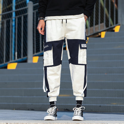 Overalls Men's New Trendy Brand Loose-fitting Casual Cropped Trousers