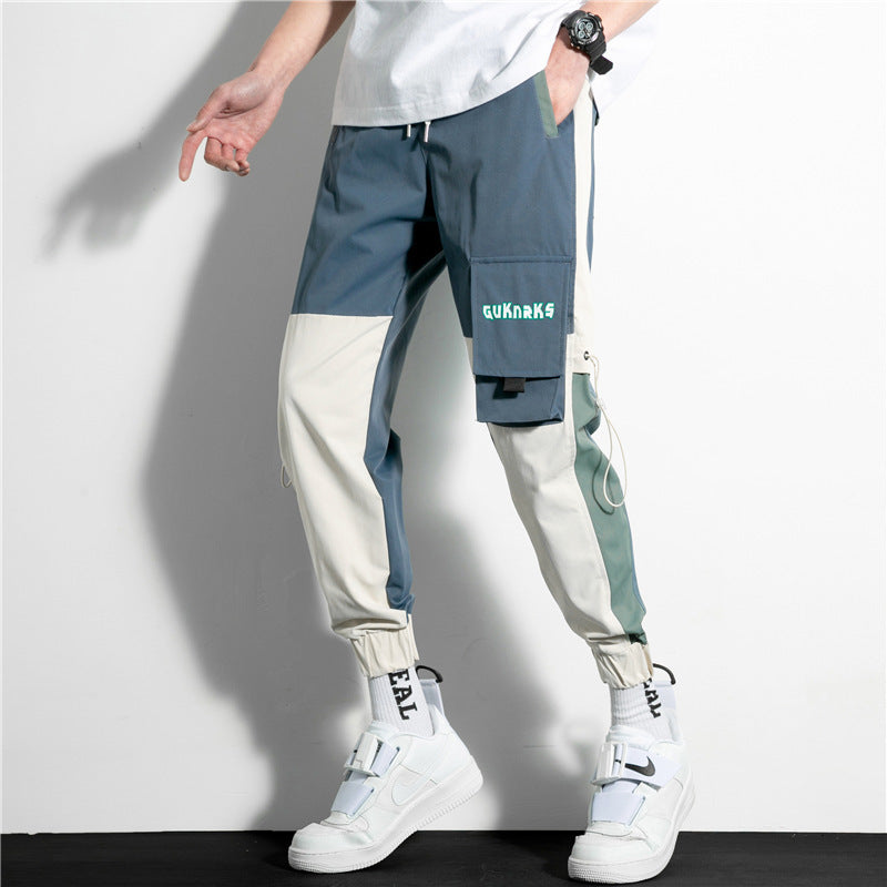 Overalls Men's New Trendy Brand Loose-fitting Casual Cropped Trousers