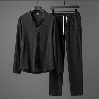Men's Long Sleeve T-shirt Plus Pants Two-piece Set