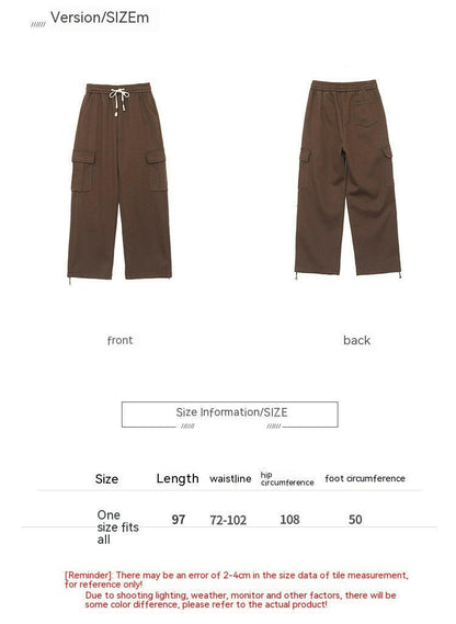 Simple All-match Solid Color Loose Casual Working Pants