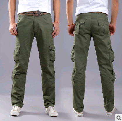 Multi-pocket overalls military pants casual trousers