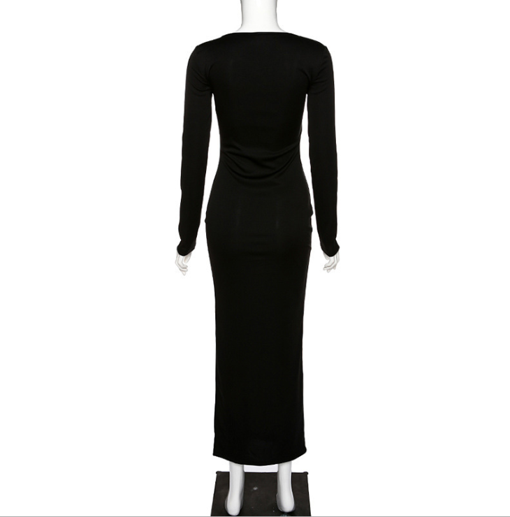 Elegant long black dresses