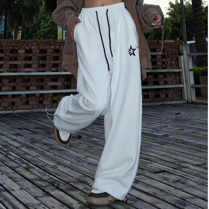 Drawstring New High Waist Slimming Track Pants