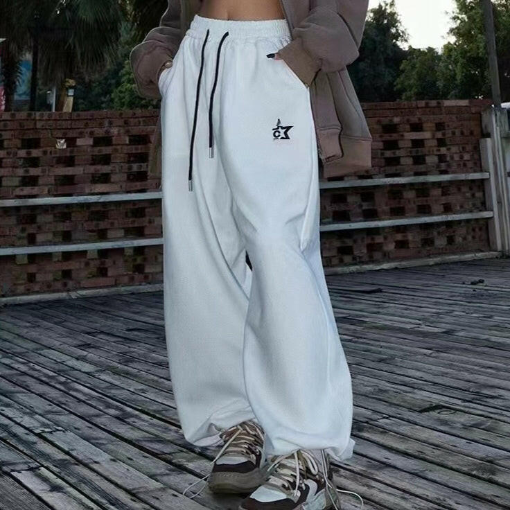 Drawstring New High Waist Slimming Track Pants