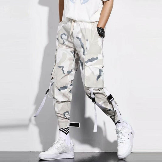 Thin Camouflage Overalls Men's Loose Multi-pocket Casual