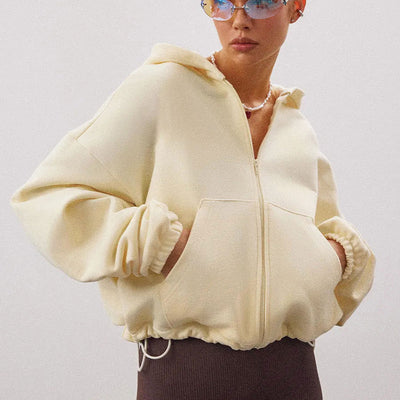 Autumn And Winter New Outdoor Sports Loose Cardigan Hoodie