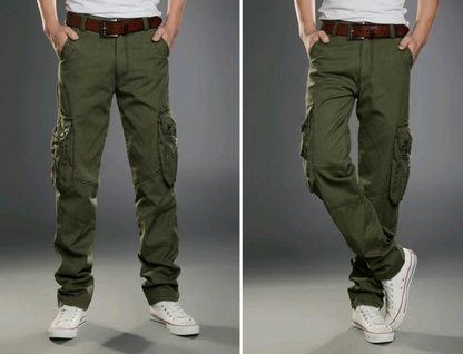 Multi-pocket overalls military pants casual trousers