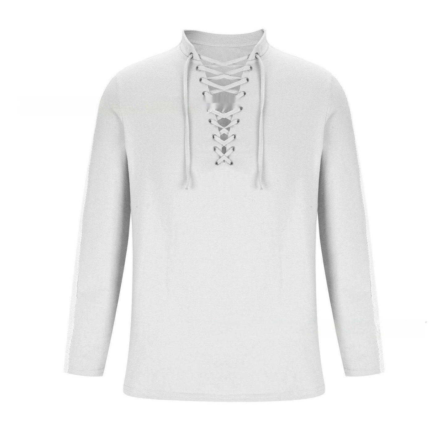 Mesh Long-sleeved Solid Color Collar Top