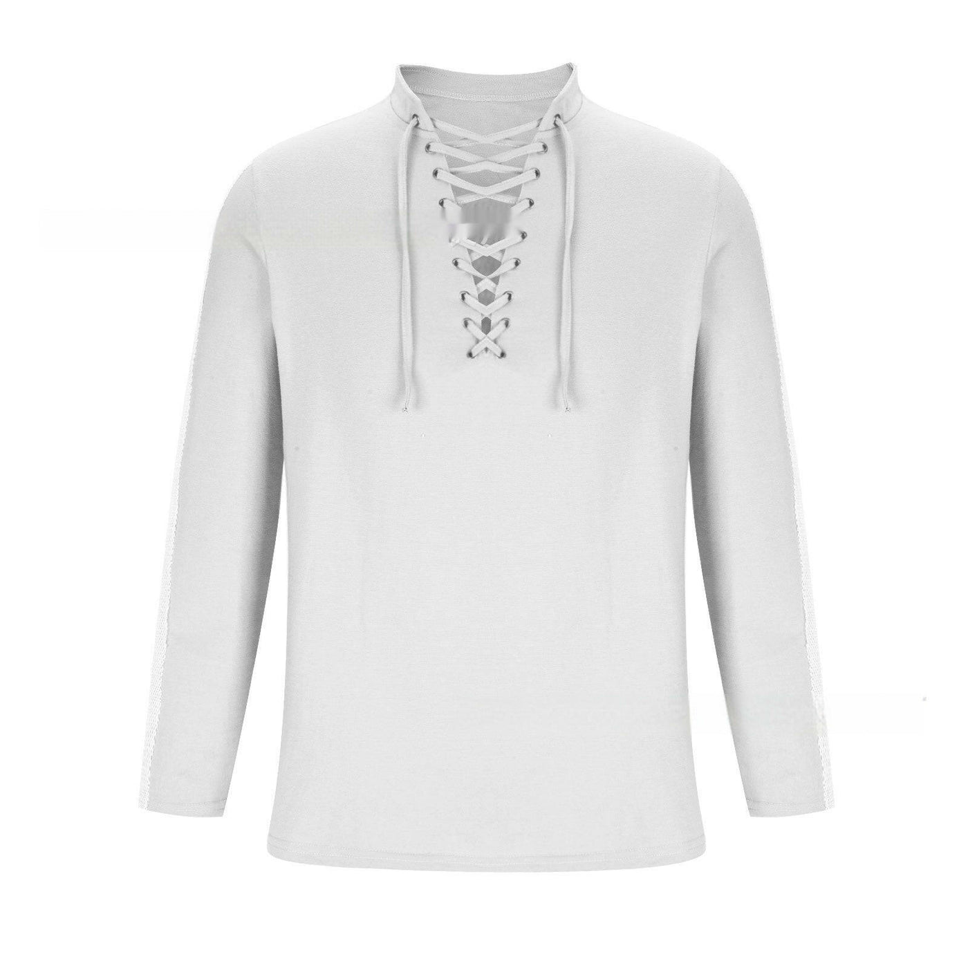 Mesh Long-sleeved Solid Color Collar Top