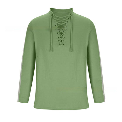 Mesh Long-sleeved Solid Color Collar Top