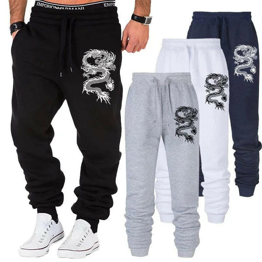 Men's Fashion Casual Dragon Jogger Pants