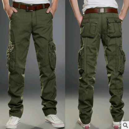 Multi-pocket overalls military pants casual trousers