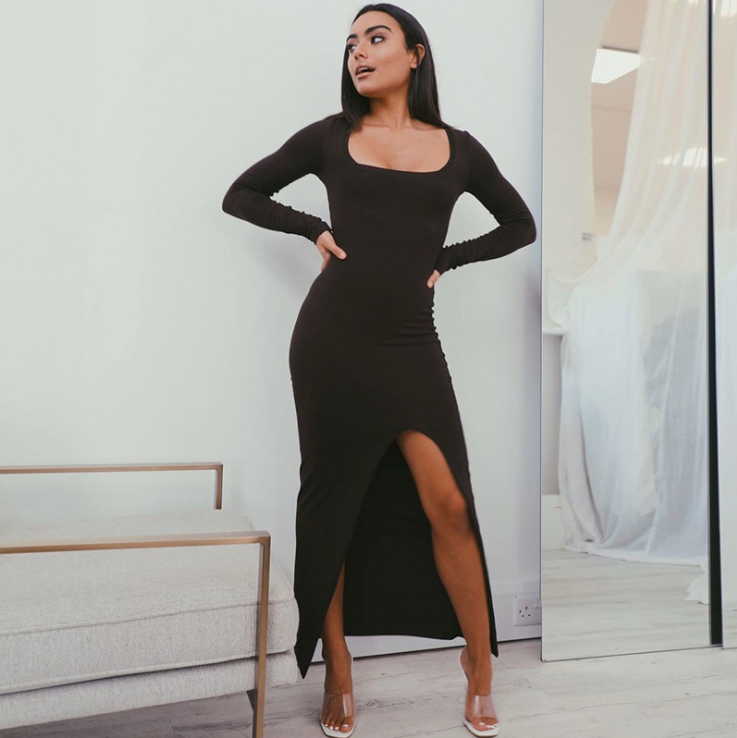 Elegant long black dresses