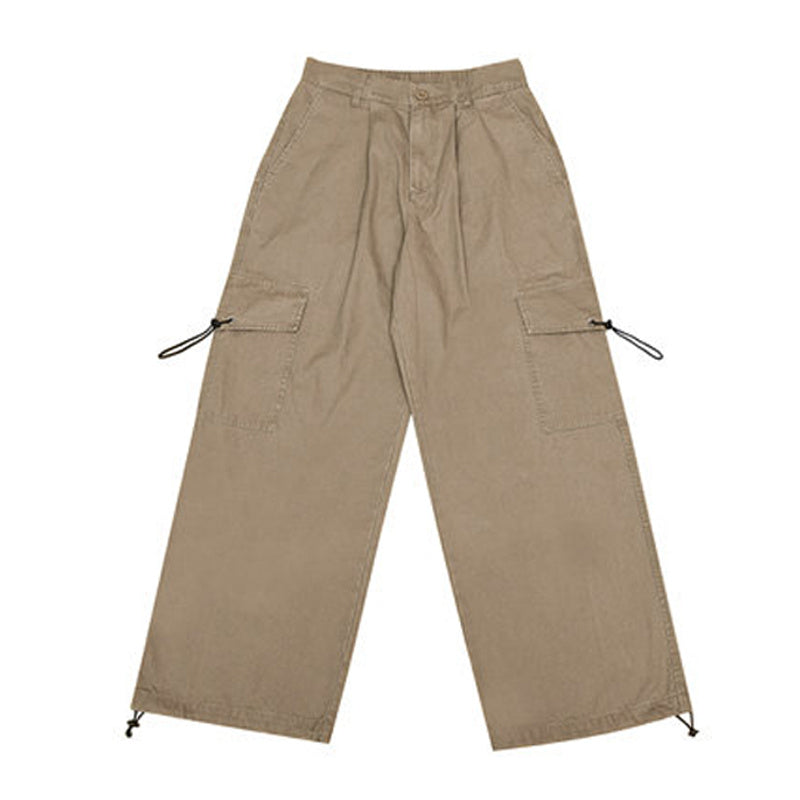 Autumn Style Retro Wide Leg Basic Workwear Pants