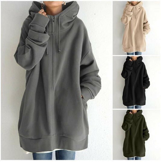 Women's Fuzzy Hoodies Long Sport Pullover Hoodie