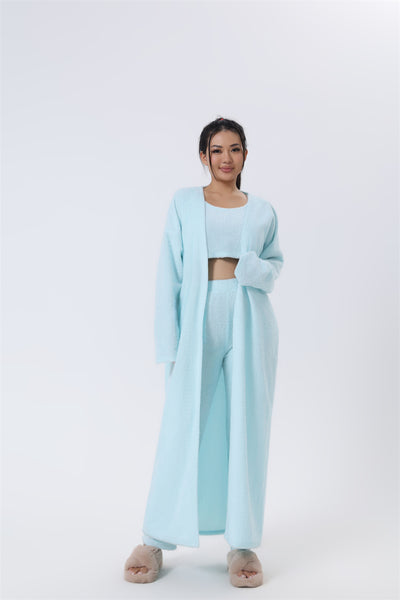 3-Piece Cozy Pajama Lounge Set for Women – Winter Warm Outfit