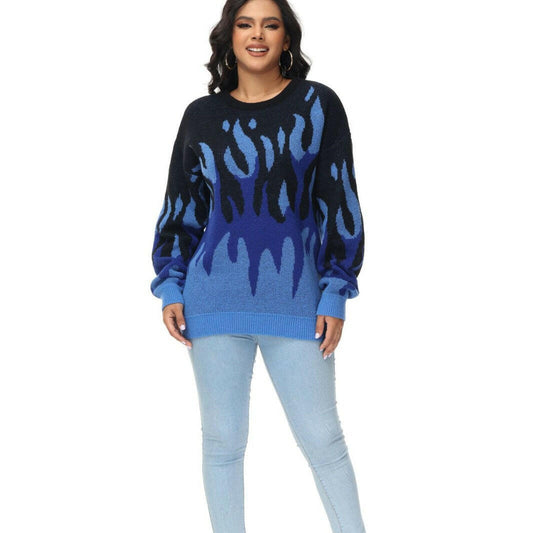 Women's Sweater Round Neck Pullover Long Sleeve