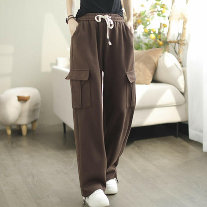 Simple All-match Solid Color Loose Casual Working Pants