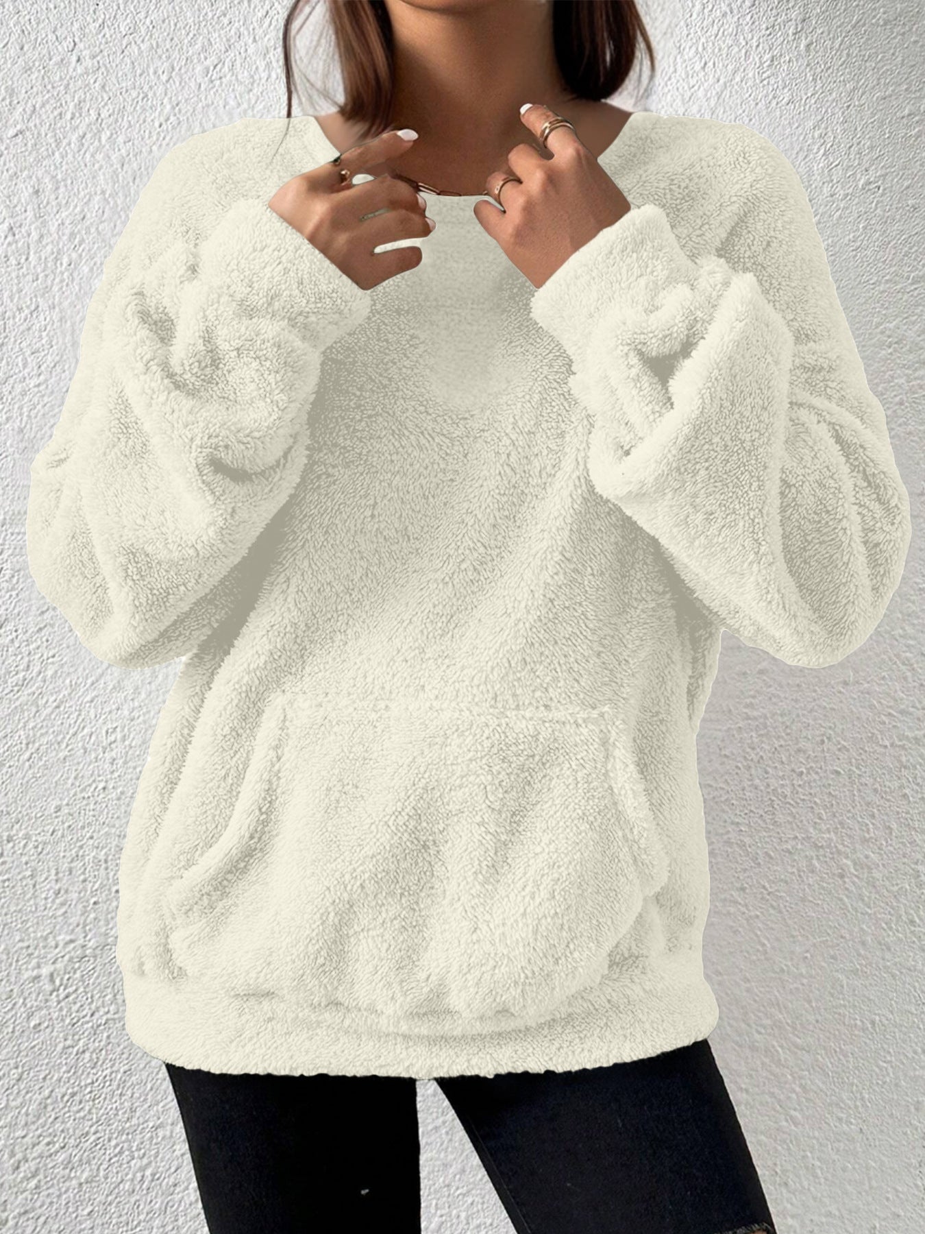 Women's Casual Fashion Solid Color Long-sleeved Sweater