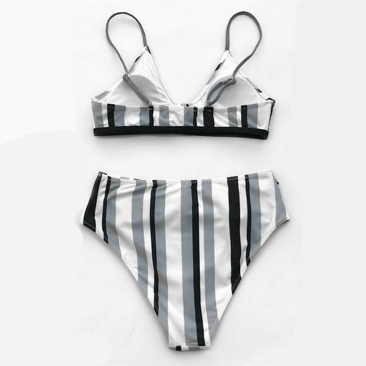 Split triangle bikini swimsuit