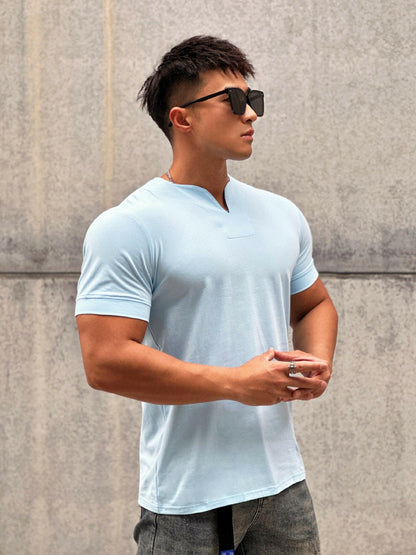 Men's Fashion Loose V-neck Short-sleeved Shirt