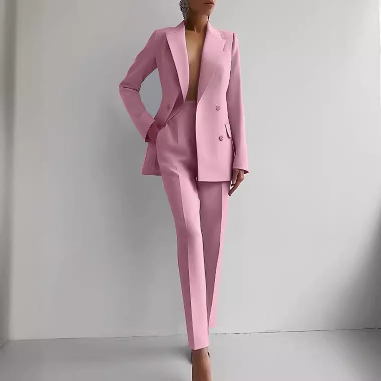 Women’s Single-Breasted Blazer & Slim Fit Suit Set