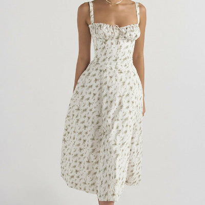Women's Fashionable Hollowed Out Floral Dress