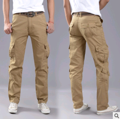 Multi-pocket overalls military pants casual trousers