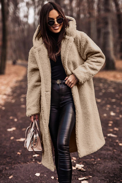 Women’s Plush Teddy Coat – Warm Winter Outwear