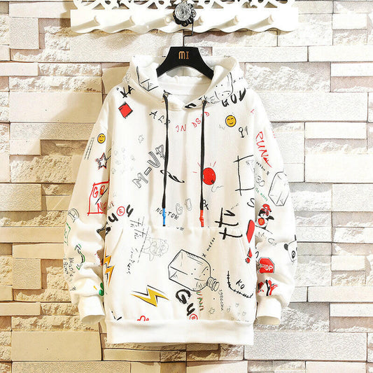 Printed men's casual Hoodie