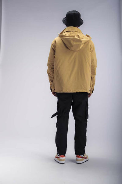 Multi Pocket Functional Work Coat Loose Warm Stand Collar