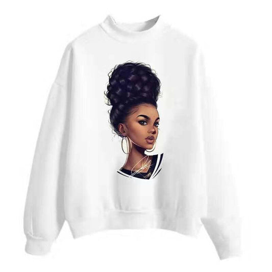 Ladies Face Printed Sweater