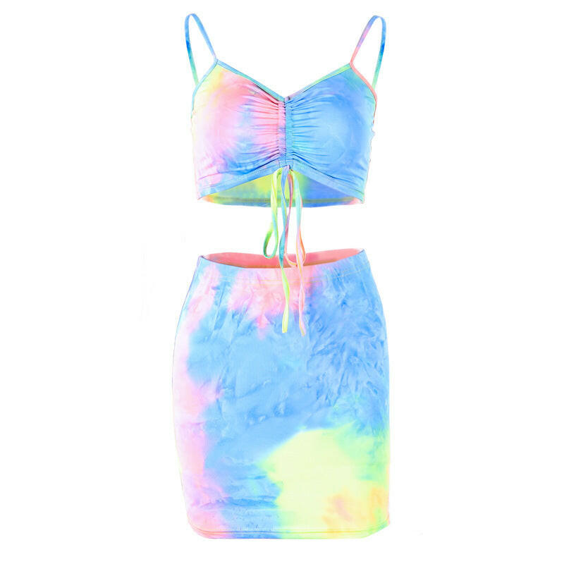 Women's Swimsuit tie dye camisole set