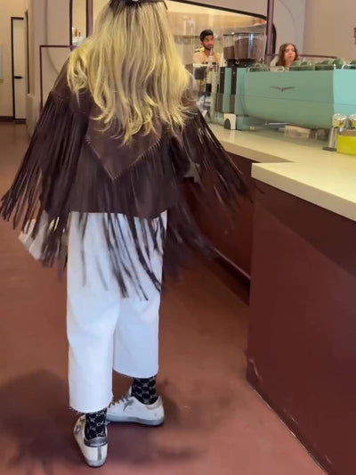 Casual Lapel Fringe Jacket