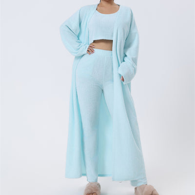 3-Piece Cozy Pajama Lounge Set for Women – Winter Warm Outfit