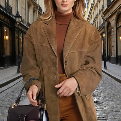 Women's Suede-Look Blazer Casual Jacket