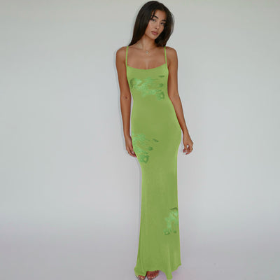 Resort Style Slim Fit Printed Design Strapless Dress