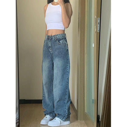 Plus Size High Waist Wide Leg Jeans For Women