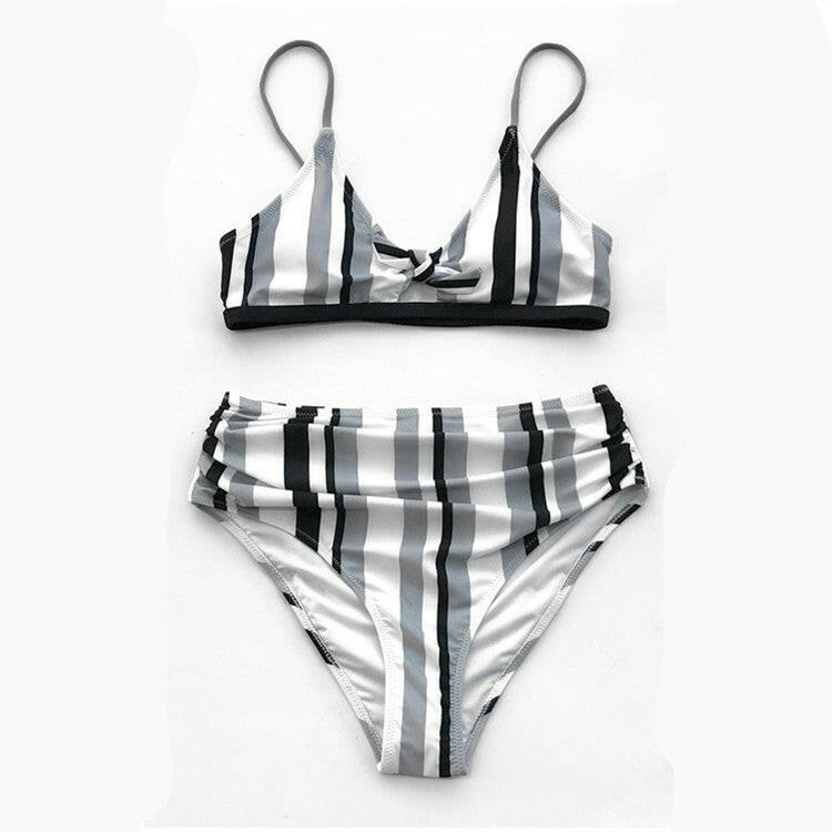 Split triangle bikini swimsuit