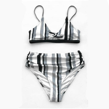 Split triangle bikini swimsuit