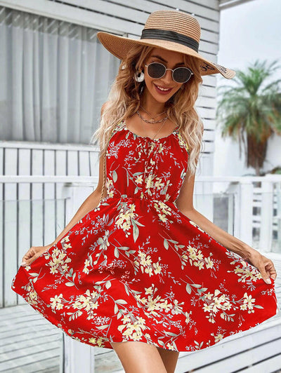 Floral Print Suspender Dress: Summer Style Essential