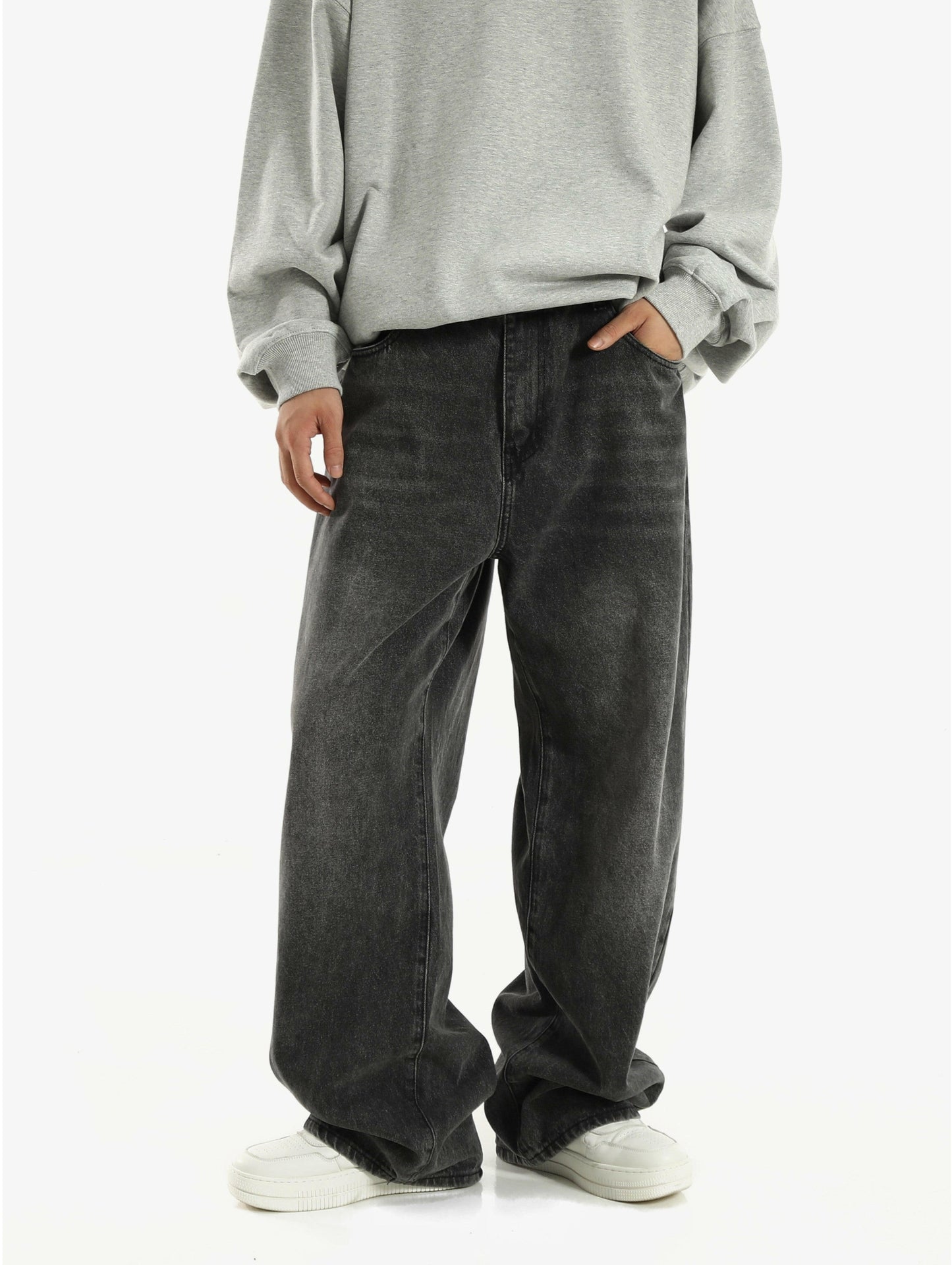 Men's Retro Straight Wide Leg Jeans