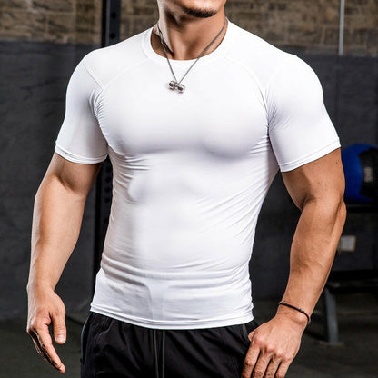 Fitness Tight Fitting Men's Short Sleeve T-Shirts