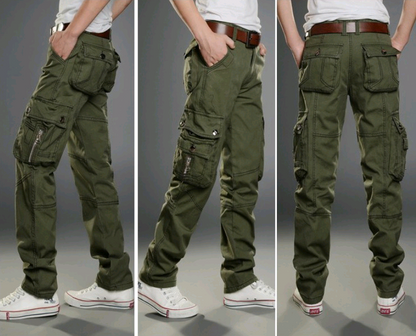 Multi-pocket overalls military pants casual trousers